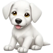 cute white puppy sticker