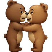 Two bears kissing  sticker
