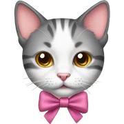 Cat with a bow  sticker