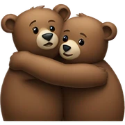 Two bears hugging  sticker