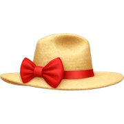 Farm hat + red bow  sticker