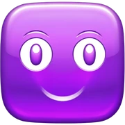 shiny purple text saying "YOU" sticker