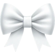 White bow on white bow sticker