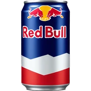 white red bull can sticker