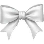 white satin bow sticker