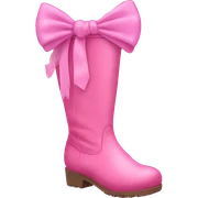 pink boots with pink bows  sticker