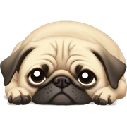 pug sleeping sticker