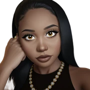 black haired girl with jewelry sticker