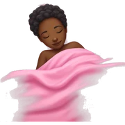 Black girl sleeping with pink sheets sticker