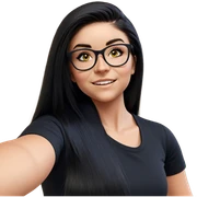 smiling girl in black shirt sticker