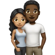 interracial couple black boy latina girl sticker