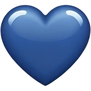 navy blue heart sticker