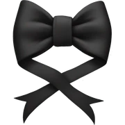 black bow sticker