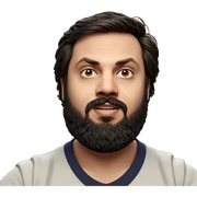 portrait of a bearded man sticker