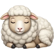 Sleepy sheep sticker