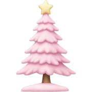pastel pink christmas tree sticker