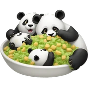 Panda eating 🍙 sticker