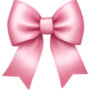 light pink ribbon bow sticker