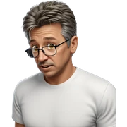 male portrait in white shirt sticker