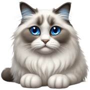 Sad ragdoll cat sticker