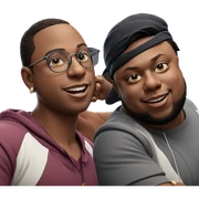 boys with earrings and glasses sticker
