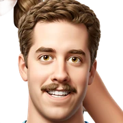 portrait of a brown haired boy sticker