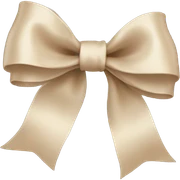 Beige bow sticker