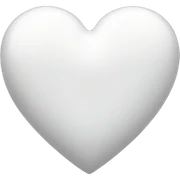 Shiny white heart  sticker