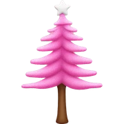 A pink cristhmas tree sticker