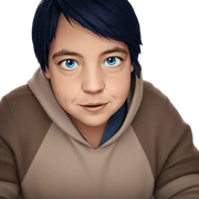 smiling boy with blue eyes sticker