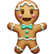 Pastel gingerbread man sticker