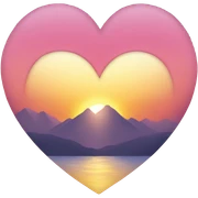 Sunrise heart sticker
