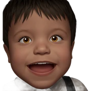 boy with open mouth portrait sticker