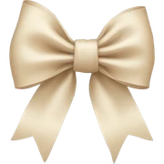 Light beige bow sticker