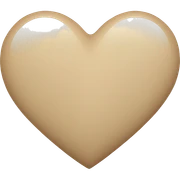 Beige heart sticker