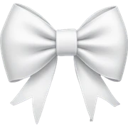 white bow  sticker