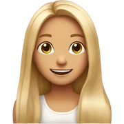 smiling girls with long hair sticker