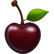 Dark red cherry sticker