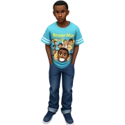 casual dark-skinned male in shirt sticker