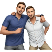 boys in casual attire sticker