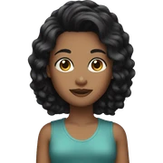 Black hair  sticker