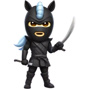 Ninja unicorn sticker