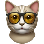 Cat with sunglasses sticker