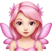 A girl who is a pink fairy sticker