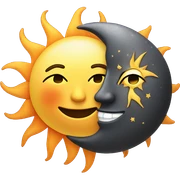 sun and moon sticker