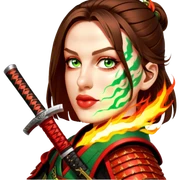 Fire-Wielding Samurai sticker