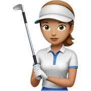 Golf lady sticker