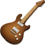 brown electric guitar sticker