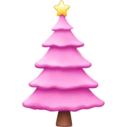 Pink Christmas tree sticker