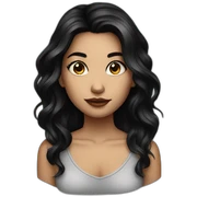 Tattoo dark hair girl sticker